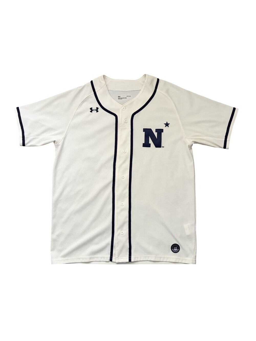 Under Armour Navy Midshipmen College Baseball Jersey Men’s Size Large USNA